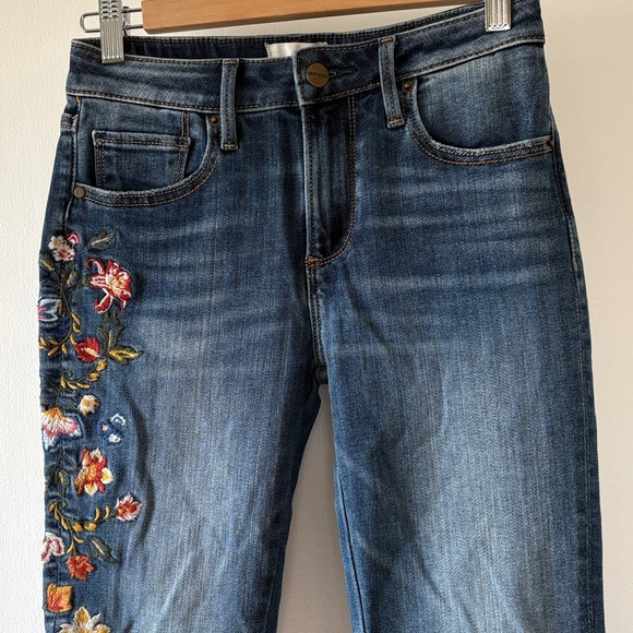 Driftwood Kelly Floral Embroidered Bootcut Jeans 24 - Picture 2 of 9